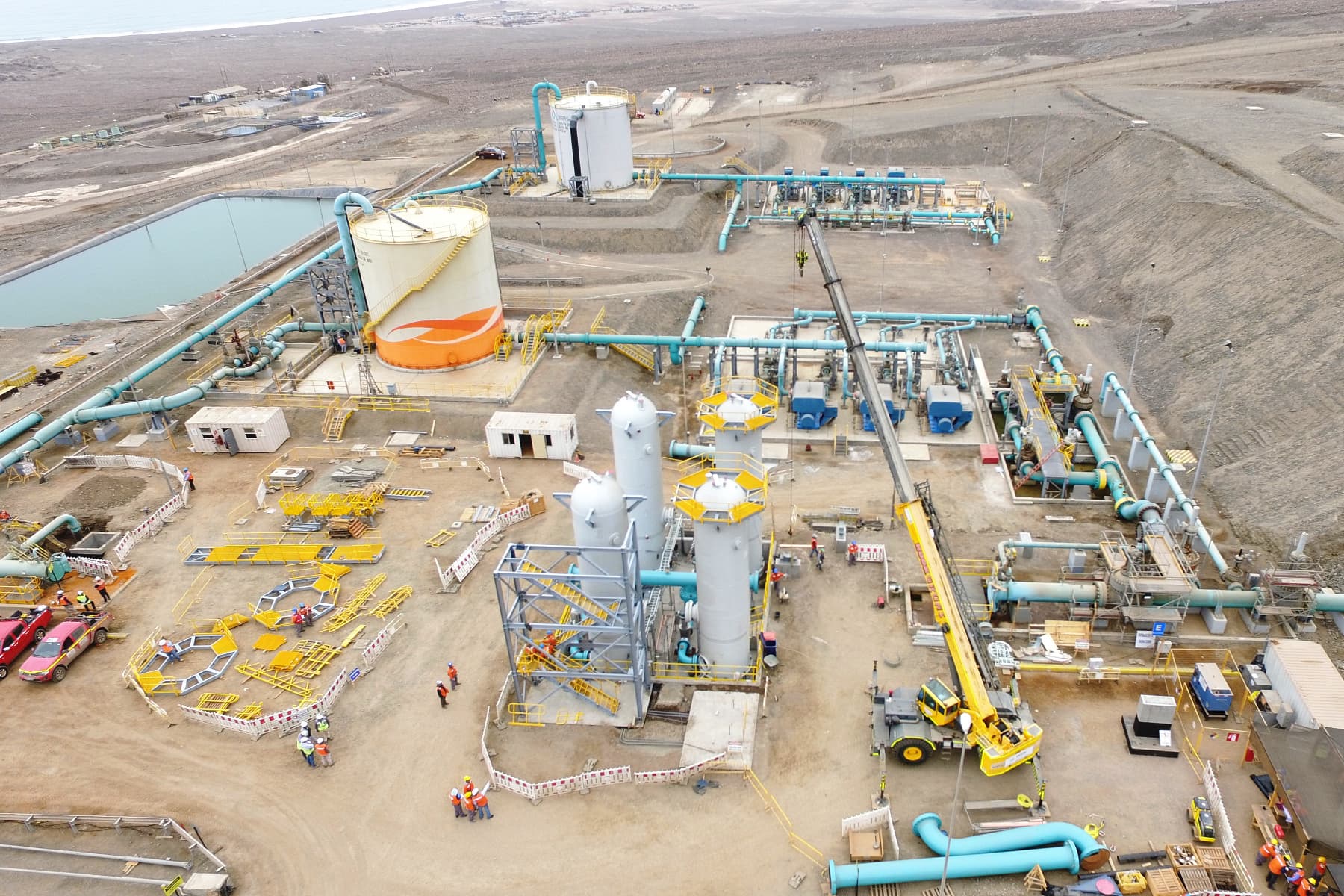 Copper Mine Centinela, Infrastructure and Sea Water Supply