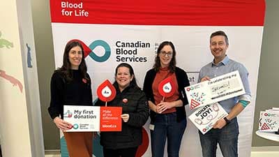 ILF colleagues supporting a blood donation drive.