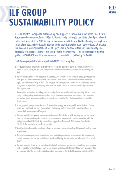 PG1105 ILF Group Sustainability Policy