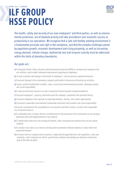 PG1104 ILF Group HSSE Policy