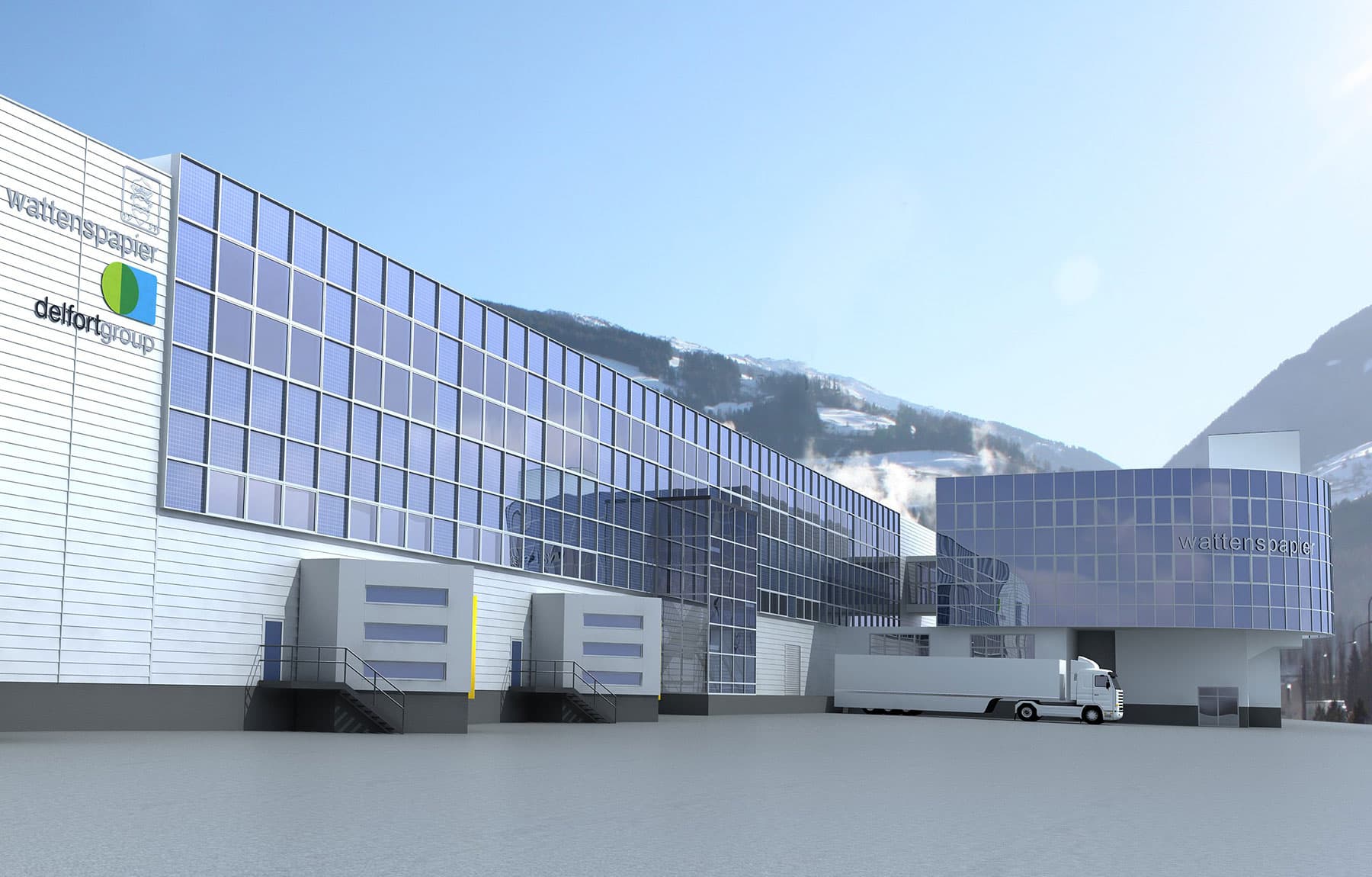 Papierfabrik Wattens: Neu-/Zubau Werkshallen, Gasturbinengebäude und Um-/Zubau Bürogebäude