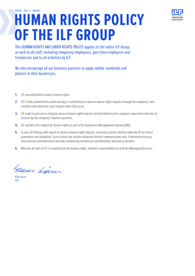 Human Rights Policy of the ILF Group
